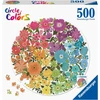 Ravensburger Dėlionė 500 Detalių: Spalvų Ratas Gėlės