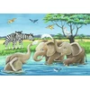 Ravensburger Dėlionė Vaikams - Gyvūnai Iš Viso Pasaulio, 2 x 12 Detalės