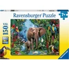 Ravensburger Džiunglių drambliai dėlionė vaikams, 150 Xxl detalių