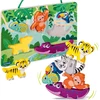 Ravensburger Play + 34017 sensorinis ir magnetinis medinis galvosūkis: džiunglėse – žaislas kūdikiams nuo 1 metų – prancūziška versija