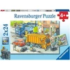 Ravensburger vaikiška dėlionė - 05096 atliekų surinkimas ir vilkikas - dėlionė vaikams nuo 4 metų su 2 x 24 detalėmis