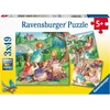 Ravensburger vaikiška dėlionė - mažosios princesės - 3 x 49 dalelių dėlionė vaikams nuo 5 metų