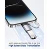 Raviad lightning į usb adapteris, iphone usb atmintinės adapteris kompaktiškas usb 3.0 otg adapteris, skirtas iphone/ipad, palaiko flash atmintinę, šakotuvus, midi klaviatūrą, pelę, klaviatūrą, kamerą, kortelių skaitytuvą
