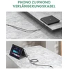 Rawaux 2 rca prailginimo laidas, 2 x rca kištukas į 2 x rca lizdą, 24 k paauksuotas stereo audio kabelis kolonėlėms, stiprintuvams, namų kinui ir televizoriui (3 m, juodas)
