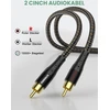 Rawaux rca audio kabelis 2 m, 2 x rca male į 2 x rca male stereo audio žemų dažnių garsiakalbio kabelis hifi 2 rca kabelis paauksuotas pintas skirtas namų kinui, televizoriui, stiprintuvui, hi-fi sistemoms