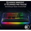 Razer Blackwidow V4 Pro (geltona Switches) mechaninė žaidimų klaviatūra (mechaniniai jungikliai, tyli, slinkties ratukas, 8 specialūs makro klavišai, dirbtinės odos riešo atrama, Rgb Chroma) Fr klaviatūra, Fr išdėstymas