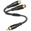 Rca Y daliklis: 1 vyriškas į 2 moteriškus garso kabelio adapterį (0.3 m)