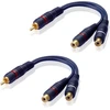 Rca Y Splitter Adapteris: 1x Male į 2x Female Audio Kabelis