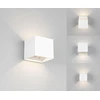 Reality Leuchten Genie R24169631 Led lauko sieninis šviestuvas su baterijomis, matinis baltas plastikas, su 1 W Led judesio davikliu
