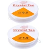 Redamancy elastinis juvelyrikos siūlas, 2 ritės 0,5 mm 1 mm guminis siūlas, skaidrus siūlas, elastinė juosta apyrankėms, nailoninis siūlas, skirtas karoliukų juvelyrikos apyrankių amatams