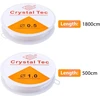 Redamancy elastinis juvelyrikos siūlas, 2 ritės 0,5 mm 1 mm guminis siūlas, skaidrus siūlas, elastinė juosta apyrankėms, nailoninis siūlas, skirtas karoliukų juvelyrikos apyrankių amatams