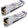 Šakotuvas Redlux 1g sfp rj45 mini-gbic modulis, cat.5e rj45 varinis kištukas, iki 100 m, 1000base-t varinis siųstuvas-imtuvas, suderinamas su cisco glc-t/sfp-ge-t, meraki ma-sfp-1gb-tx, ubiquiti uf-rj45-1g, 2 vnt.