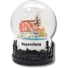 Regensburg 30078 suvenyrinis sniego gaublys | Dom Stein tiltas Dunojaus krantas | Skyline pagrindas | Vokietijos kelionių suvenyras | P: 65 mm A: 85 mm / purtomas kamuolys | Dovana | 30078