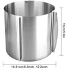 Reguliuojamas torto žiedas 15 cm aukščio, nerūdijančio plieno, 16-30 cm