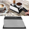 Regun tamperio stotelė 58 mm, tamperio stotelė espresso portafilter aparatui, juodo nerūdijančio plieno kavos manipuliavimo pagrindo stovas, barista priedai portafilter aparatams pradedantiesiems