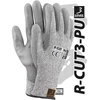 Reis R-cut3-pu_7 3 lygio apsauginės pirštinės, juodos/baltos/pilkos, 7 dydis, 12 vnt.