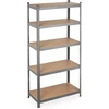 Relaxdays itin tvirtas lentynų blokas 875 kg 5 pakopų sudedamas rūsys garažas plienas A180 x P90 x G45 cm pilkas
