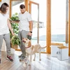 Relaxdays maisto dėžučių rinkinys, 2 dydžių, su dangteliu ir šaukštu, bambukas, geležis, laikymo dėžutė, sausas maistas, balta/natūrali