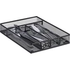 Relaxdays metalinis stalo įrankių dėklas atviras vielos dizainas dydis m hbd: 5 x 23,5 x 31,7 cm, siauras, juodas