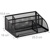Relaxdays Stalo organizatorius, metalinis, juodas, 18 x 25.5 x 10.5 cm