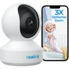 Reolink 5 Mp Ptz Wi-fi apsaugos kamera vidaus, 2.4/5 Ghz Wi-fi auklės kamera su žmogaus/gyvūno aptikimu, automatiniu sekimu, 3x optiniu priartinimu, namų apsaugos kamera vyresniems vaikams, 2 krypčių garsas, E1 Zoom
