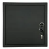 Revizinės durelės 40x40 metalinės juodos spalvos su raktu