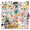 Rgbee Alpaca lipdukų rinkinys, 50 vienetų, Llama lipdukas nešiojamam kompiuteriui, lagaminui, šalmui, motociklui, riedlentei, automobiliui, dviračiui, kompiuteriui, Stickerbomb