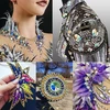 Rhinestones siuvimui, blizgantys akmenys siuvimui, apvalus rinkinys, krištoliniai akrilo akmenys, crystal flatback drabužiams, rankdarbiams, drabužių ir krepšių dekoravimui (8 mm, 100 vnt. Crystal Ab)