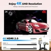 Riieyoca 4k mini hdmi į hdmi trumpas spiralinis kabelis, 90 laipsnių žemyn kampu 18 gbps didelės spartos hdmi2.0 palaiko 4k @ 60 hz, suderinamas su vaizdo kamera, monitoriumi (žemyn)