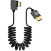 Riieyoca 8k Mini Hdmi į Hdmi trumpas spiralinis kabelis, 90 laipsnių stačiu kampu 48gbps didelės spartos Hdmi2.1 palaiko Hdr, 8k@60hz, 4k@120hz, suderinamas su vaizdo kameromis, monitoriais (right)