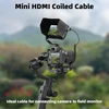 Riieyoca 8k Mini Hdmi į Hdmi trumpas spiralinis kabelis, 90 laipsnių stačiu kampu 48gbps didelės spartos Hdmi2.1 palaiko Hdr, 8k@60hz, 4k@120hz, suderinamas su vaizdo kameromis, monitoriais (right)