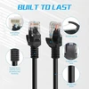 Riieyoca trumpas cat5e ethernet patch kabelis 30 cm, rj45 lan tinklo kabelis be užsikabinimų, skirtas maršrutizatoriams, modemams, jungikliams, serveriams (8 skirtingų spalvų pakuotė)