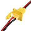 Riieyoca Xt90 adapteris su skydelio kabeliu Xt90 įkrovimo kabelis 10awg Xt90 tėviškasis į pliką kabelį maitinimo kabelis (30 cm)