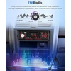 Automagnetola Rimoody 1 din automobilinis radijas su bluetooth, automobilinis radijas 1 din su bluetooth laisvų rankų įranga bluetooth telefonas fm radijas usb/u diskas/aux raudona šviesa, laiko rodymas