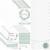 Rinkinys 12 Kvietimų į Komuniją su Vokais, Eukalipto Raštas
