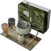 Rinkinys matcha arbatos ceremonijai: dubuo, šluotelė ir priedai