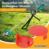 Ritės dangtelis F016f04841, skirtas bosch Afs 23-37 elektrinei krūmapjovei, krūmapjovė, suderinamas su bosch siūlų rite, atsarginė dalis žoliapjovei (3 vnt.)