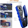 Rj45 užspaudimo įrankis proster tinklo kabelio replės jungties tinklo įrankis, skirtas rj45 cat6 cat5 cat5e su 50 vienetų cat6 perėjimo jungtimis, tinklo kabelio testeris, laikymo krepšys