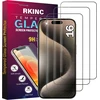 Rkinc grūdinto stiklo ekrano apsauga, skirta iphone 16, grūdinto stiklo ekrano apsauga, 0,33 mm, atspari įbrėžimams, nedūžtanti, be burbuliukų, 3 vnt.