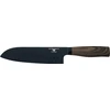 Rockingham Forge Forester Series 7 colių santoku peilis - nerūdijančio plieno ašmenys su juodo oksido danga, ergonomiška medinė rankena, japoniškas peilis
