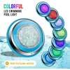 Roleadro baseino apšvietimas, 47 W rgb multi led povandeninis baseino šviestuvas su spalvų keitimu, ip68 vandeniui atsparus baseino apšvietimas tvenkinių apšvietimui, baseino dekoravimui, 12 v ac/dc