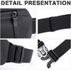 Rolmzjx crossbody krepšys vyrams, neperšlampamas krepšys per petį su 4 užtrauktukais vyrams ir moterims, kelioninis krepšys sportui, treniruoklių salei, treniruotėms, kelionėms, darbui, važinėjimui į darbą, juodas, minimalistinis