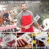 Romanticist itin storas nerūdijančio plieno grilio įrankių rinkinys vyrams, 26 dalių grilio priedų rinkinys kiemo kepsninei, įrankių rinkinys dovanai, su kamščiatraukiu, aliuminio dėkle, gimtadieniui, sidabrinis