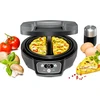 Vaflinė Rommelsbacher Omelett Chef Om 950, korpusas "cool touch", itin gili kepimo skarda 2 omletams, nelipni danga, 20 min. laikmatis, led ekranas, indikatoriaus lemputės, apsaugos nuo perpildymo kanalas, 950 W