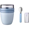 Rosti Mepal Mepal Lunchpot Foldable Spoon Ellipse rinkinys - Nordic Mėlyna - praktiškas grūdų puodelis ir konteineris maisto transportavimui