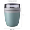Rosti Mepal Mepal Lunchpot Foldable Spoon Ellipse rinkinys - Nordic Mėlyna - praktiškas grūdų puodelis ir konteineris maisto transportavimui