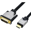 Rotronic Roline 11045870 monitoriaus kabelis Dvi Dual Link Male į Hdmi Male 1 m sidabrinis/juodas