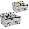 Royal Catering dvigubos elektrinės gruzdintuvės su kranu 230v 2x 3000w 2x10l