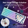 Royal Kludge Rk61 60% Mechaninė Rgb Belaidė Žaidimų Klaviatūra, Balta