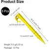 Ruayia kuoliukai paplūdimio kilimėliui, ilgis 21 cm, 8 kuoliukų pakuotė, tvirti ir didesni patvarūs plastikiniai kuoliukai iškylų pledams, geltoni - (8 kuoliukai)